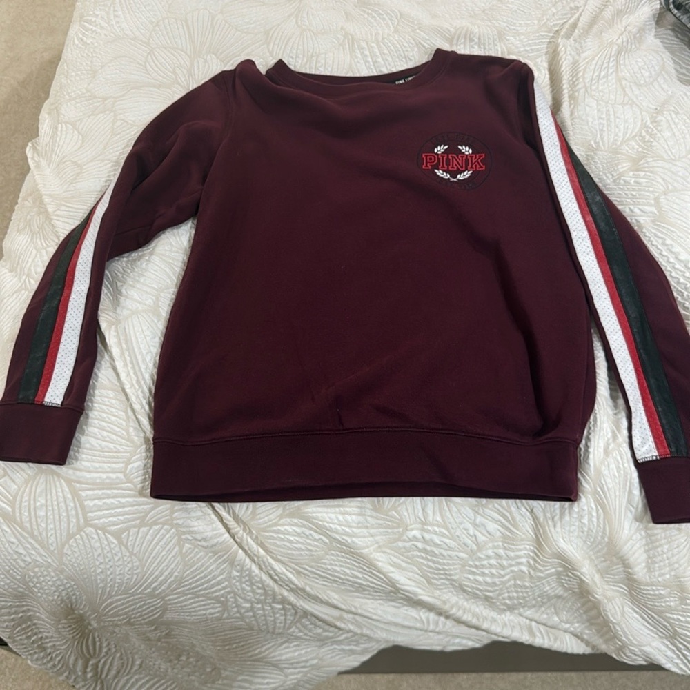 Victoria's Secret Red and Gray Crewneck Sweaters - Picture 2 of 7